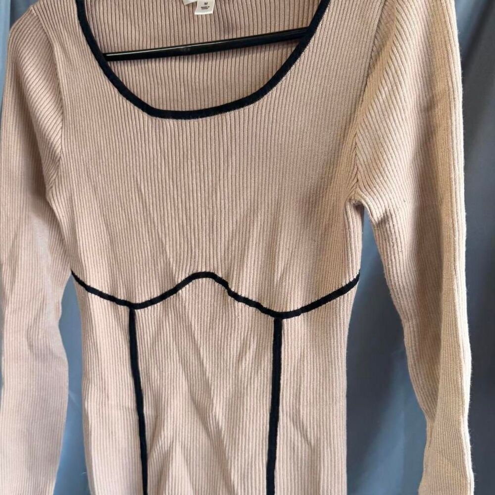 Women's Pink and Cream Shirt